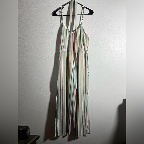 Women’s Monteau multicolor striped jumpsuit - Picture 3 of 5